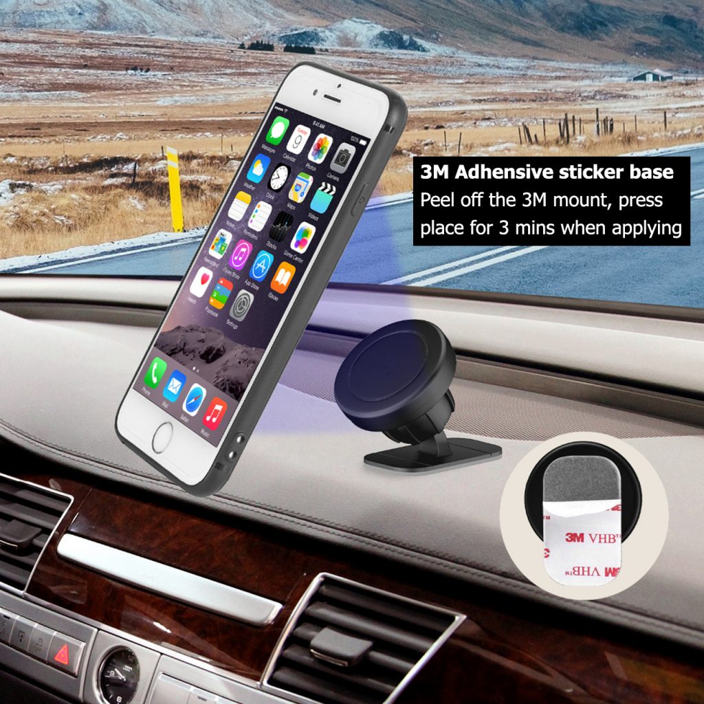 3M Adhesive Heavy Duty Strong Sticky Magnetic Car Mount Dashboard ...